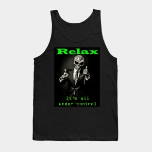 Alien Overlord It's all under control UFO Cover Up Tank Top